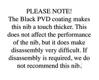 #6 Steel Black PVD Coated (see note)